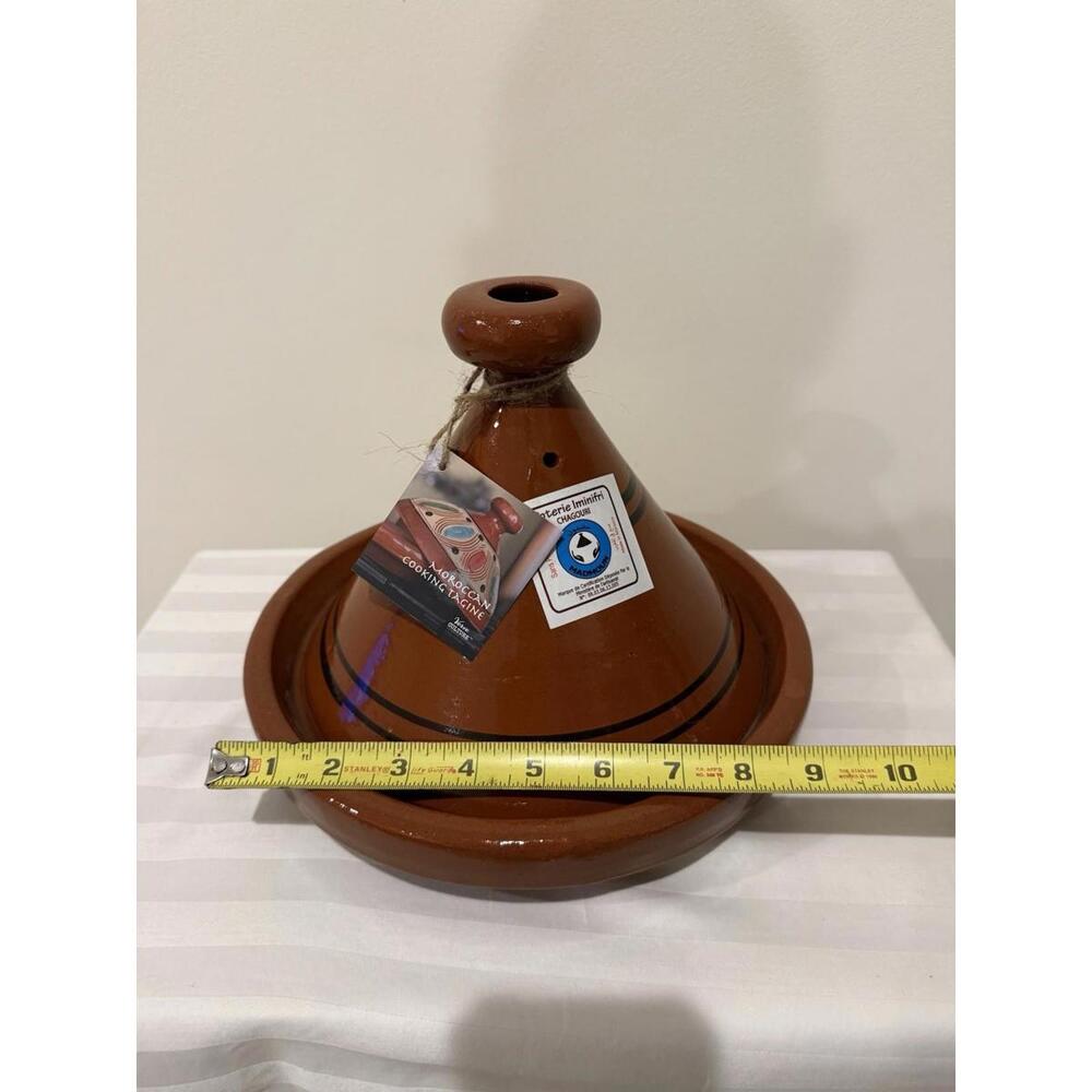 Moroccan Cooking Tagine Pot Tajine Lead Free Terra Cotta glazed Large 12" - Picture 3 of 12